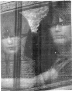 "School Days," charcoal on paper, 8" x 10"