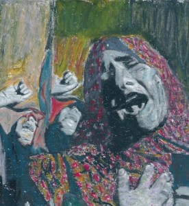 "Sufi Chants" colored pencil on paper