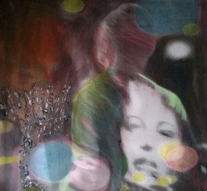 Theater Berlin, acrylic on canvas, 28 x 30