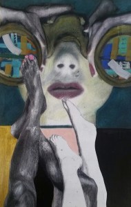 "A Night at the Movies" 14 x 20 acrylic on canvas